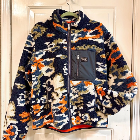 SuperDry: Printed Zip Through Fleece in Lichen Print - Brand New with Tags - Picture 6 of 8